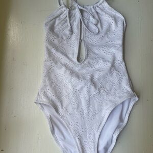 White Eyelet One-Piece Swimsuit